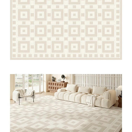Soft Decor Carpets Checkered Area Rugs for Living Room Washable Large Rug Rug for Indoor 1