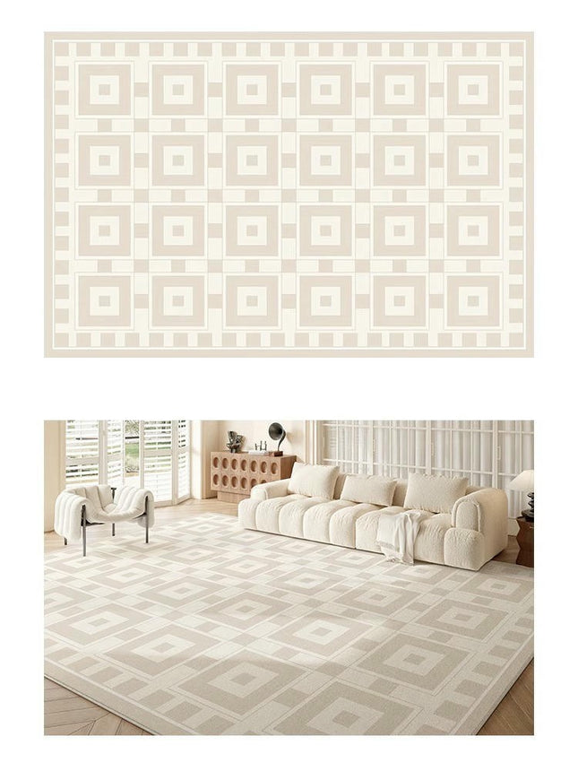Soft Decor Carpets Checkered Area Rugs for Living Room Washable Large Rug Rug for Indoor 1