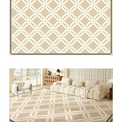 Soft Decor Carpets Checkered Area Rugs for Living Room Washable Large Rug Rug for Indoor