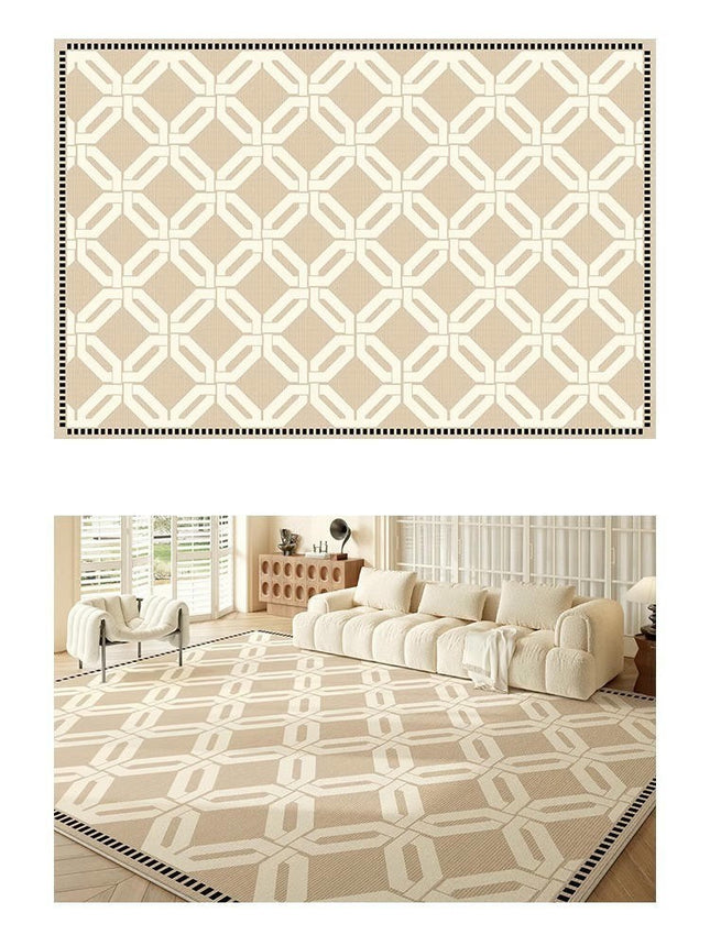 Soft Decor Carpets Checkered Area Rugs for Living Room Washable Large Rug Rug for Indoor