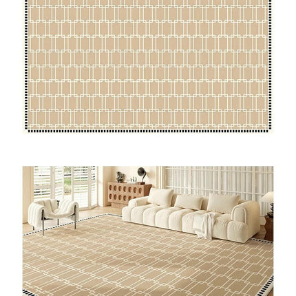 Soft Decor Carpets Checkered Area Rugs for Living Room Washable Large Rug Rug for Indoor 1