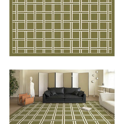 Soft Decor Carpets Checkered Area Rugs for Living Room Washable Large Rug Rug for Indoor 1