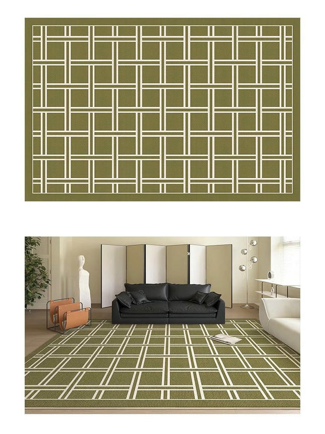 Soft Decor Carpets Checkered Area Rugs for Living Room Washable Large Rug Rug for Indoor 1