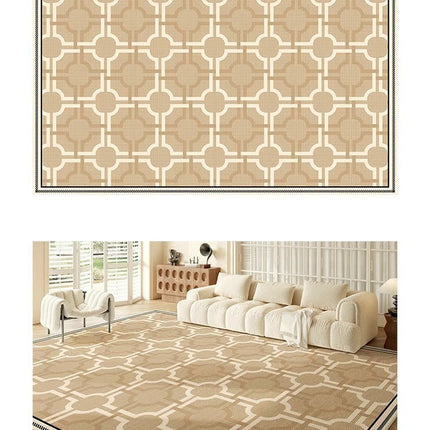 Soft Decor Carpets Checkered Area Rugs for Living Room Washable Large Rug Rug for Indoor