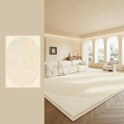 Rug for Indoor Decor Carpets Cream Area Rugs for Living Room Washable Large Rug 1