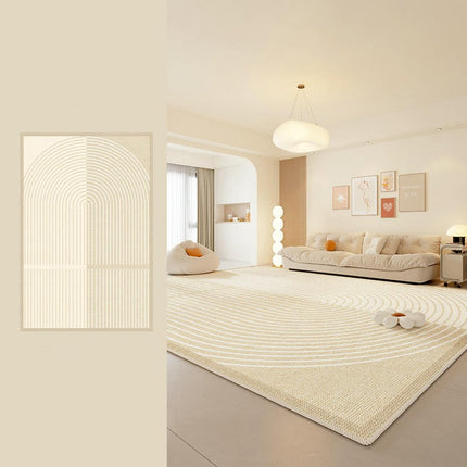 Rug for Indoor Decor Carpets Cream Area Rugs for Living Room Washable Large Rug