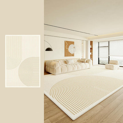 Rug for Indoor Decor Carpets Cream Area Rugs for Living Room Washable Large Rug