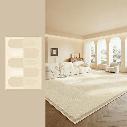 Rug for Indoor Decor Carpets Cream Area Rugs for Living Room Washable Large Rug