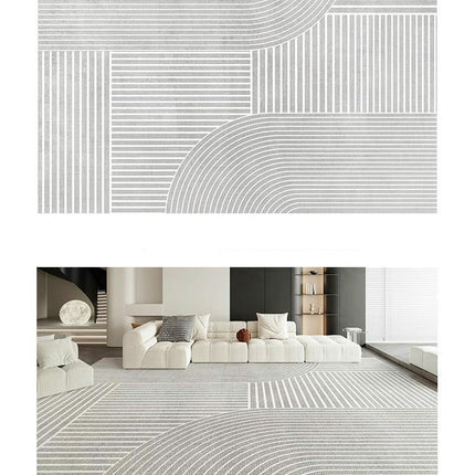 Indoor Carpet for Living Room Low Pile Abstract Non-Slip Carpet Light Luxury Area Rug