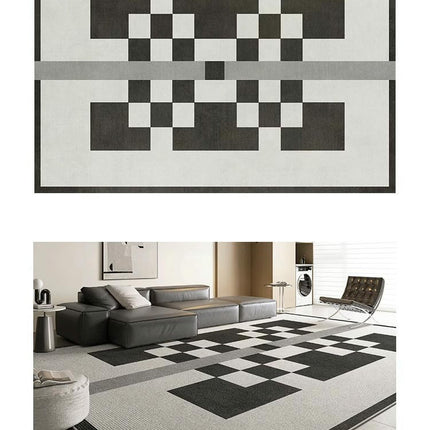 Indoor Carpet for Living Room Low Pile Abstract Non-Slip Carpet Light Luxury Area Rug