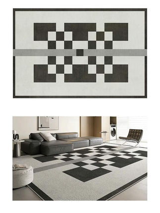 Indoor Carpet for Living Room Low Pile Abstract Non-Slip Carpet Light Luxury Area Rug