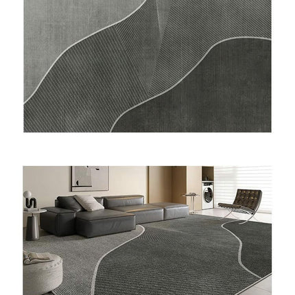 Indoor Carpet for Living Room Low Pile Abstract Non-Slip Carpet Light Luxury Area Rug