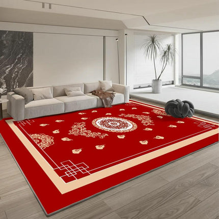 Vintage Carpet Indoor Carpet for Living Room Low Pile Non-Slip Carpet Area Rug