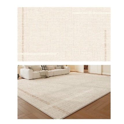 Abstract Cream Indoor Floor Carpet Area Rugs for Living Room Washable, Soft Rugs