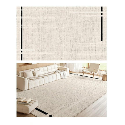 Abstract Cream Indoor Floor Carpet Area Rugs for Living Room Washable, Soft Rugs