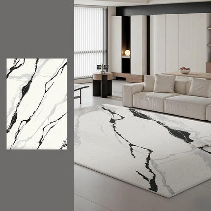 Area Rugs for Bedroom Living Room, Grey Soft Indoor Carpets, Modern Minimalist Carpet 1