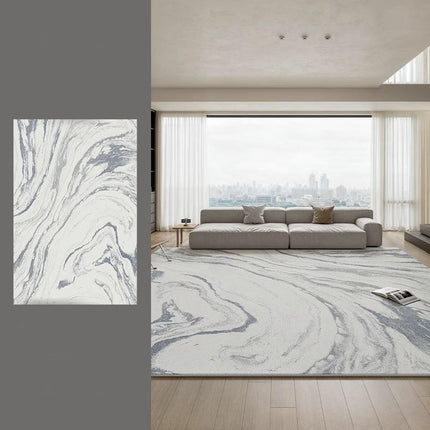 Area Rugs for Bedroom Living Room, Grey Soft Indoor Carpets, Modern Minimalist Carpet