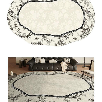 Area Rug, Washable Rug Soft Irregular Shaped Carpet for Living Room Bedroom 1