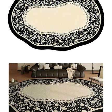 Area Rug, Washable Rug Soft Irregular Shaped Carpet for Living Room Bedroom