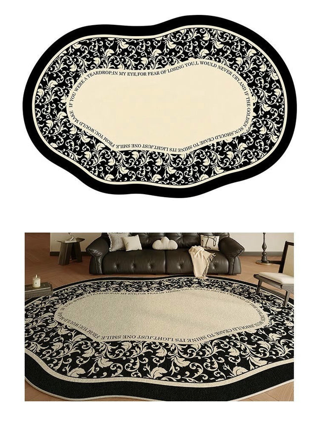 Area Rug, Washable Rug Soft Irregular Shaped Carpet for Living Room Bedroom