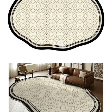 Area Rug, Washable Rug Soft Irregular Shaped Carpet for Living Room Bedroom
