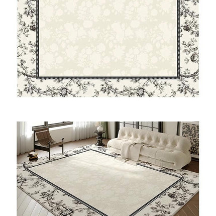 Area Rug, Washable Rug Soft Irregular Shaped Carpet for Living Room Bedroom 1