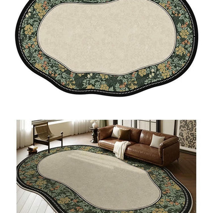 Area Rug, Washable Rug Soft Irregular Shaped Carpet for Living Room Bedroom