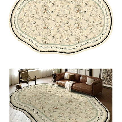 Area Rug, Washable Rug Soft Irregular Shaped Carpet for Living Room Bedroom
