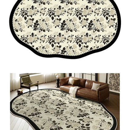 Area Rug, Washable Rug Soft Irregular Shaped Carpet for Living Room Bedroom 1