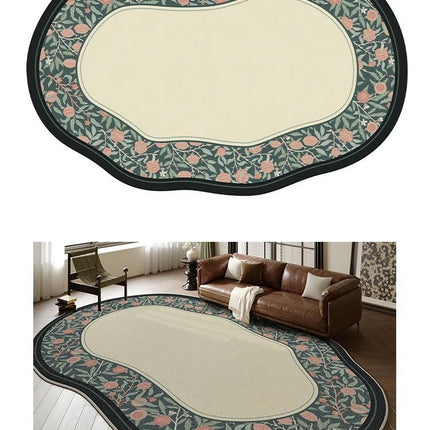 Area Rug, Washable Rug Soft Irregular Shaped Carpet for Living Room Bedroom