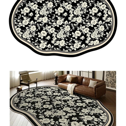 Area Rug, Washable Rug Soft Irregular Shaped Carpet for Living Room Bedroom