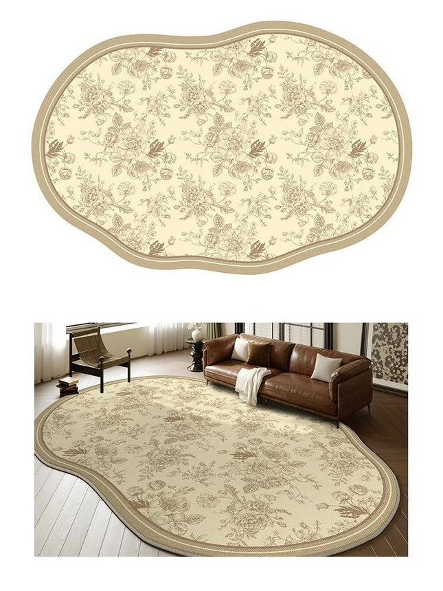 Area Rug, Washable Rug Soft Irregular Shaped Carpet for Living Room Bedroom 1