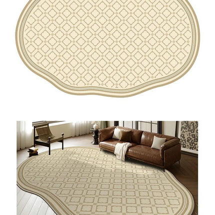 Area Rug, Washable Rug Soft Irregular Shaped Carpet for Living Room Bedroom 1