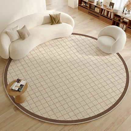 Simple Round Rugs for Room Decor Indoor Large Area Rug Large Soft Carpet