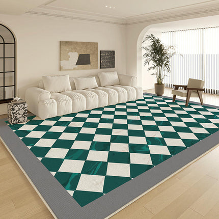 Rugs for Room Decor Indoor Checkered Large Area Rug Large Soft Modern Carpet