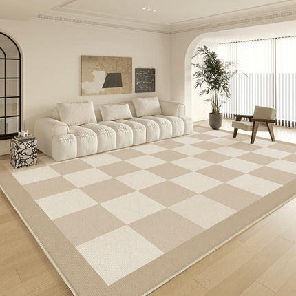 Rugs for Room Decor Indoor Checkered Large Area Rug Large Soft Modern Carpet 1