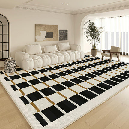 Rugs for Room Decor Indoor Checkered Large Area Rug Large Soft Modern Carpet