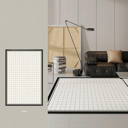 Rugs for Living Room Decor Indoor Checkered Large Area Rug Soft Modern Carpet