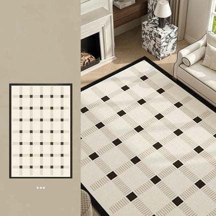Rugs for Living Room Decor Indoor Checkered Large Area Rug Soft Modern Carpet 1