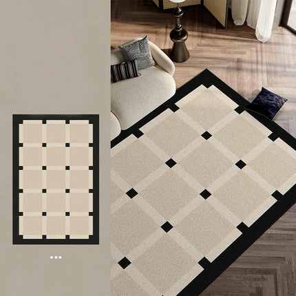 Rugs for Living Room Decor Indoor Checkered Large Area Rug Soft Modern Carpet