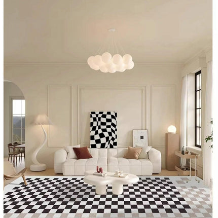 Checkered Area Rug for Bedroom, Large Washable Area Rugs for Living Room,Modern Soft Carpet