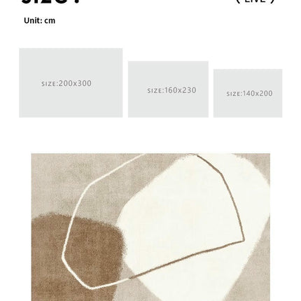 Abstract Art Area Rugs for Living Room Soft Non Slip Washable Rug Carpet Modern Indoor Rugs