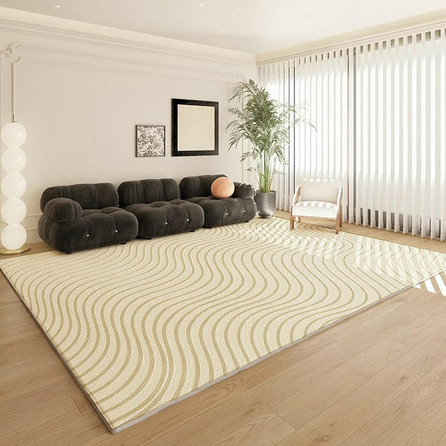 Area Rugs for Living Room Modern Large Floor Rugs Cream Carpet for Indoor 1