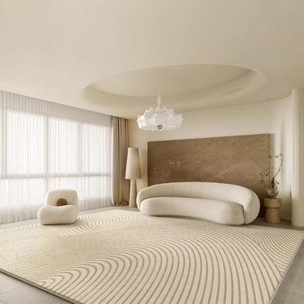 Area Rugs for Living Room Modern Large Floor Rugs Cream Carpet for Indoor