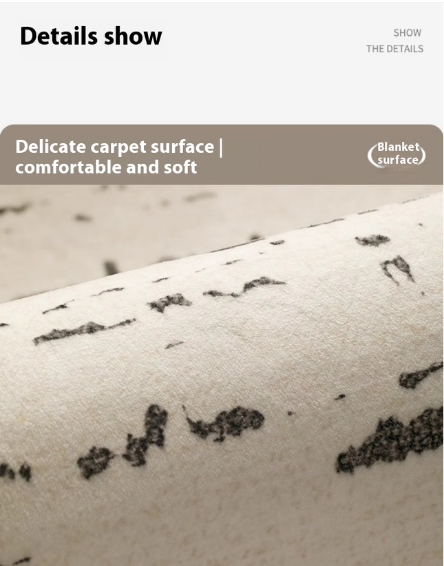 Cream Area Rug Non-Slip Modern Rugs Large Floor Rugs Indoor Rug for Living Room Bedroom 1