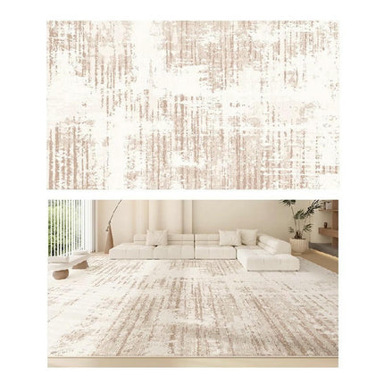 Modern Area Rug Machine Washable Beige Rugs for Living Room Large Carpets Decor