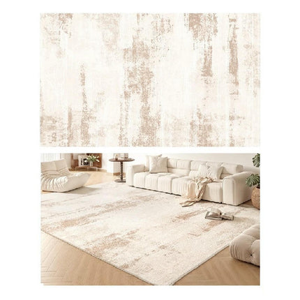 Modern Area Rug Machine Washable Beige Rugs for Living Room Large Carpets Decor