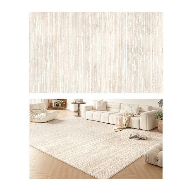 Modern Area Rug Machine Washable Beige Rugs for Living Room Large Carpets Decor