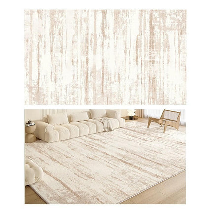 Modern Area Rug Machine Washable Beige Rugs for Living Room Large Carpets Decor