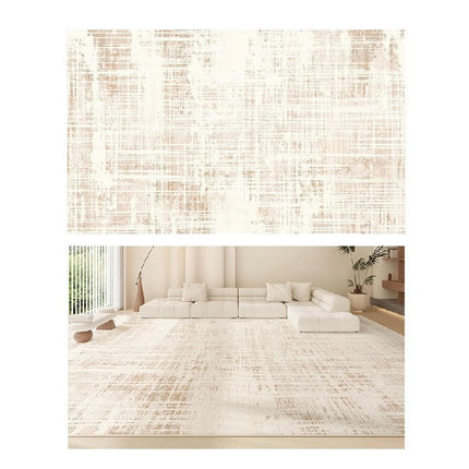 Modern Area Rug Machine Washable Beige Rugs for Living Room Large Carpets Decor